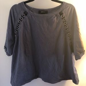 Grey Crop Chain T-shirt
